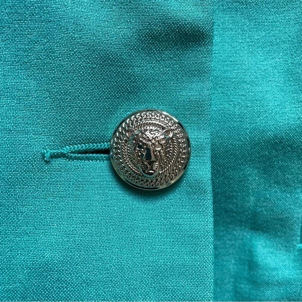 River Island Blazer Double Breasted Gold Button Green Plus Size 14